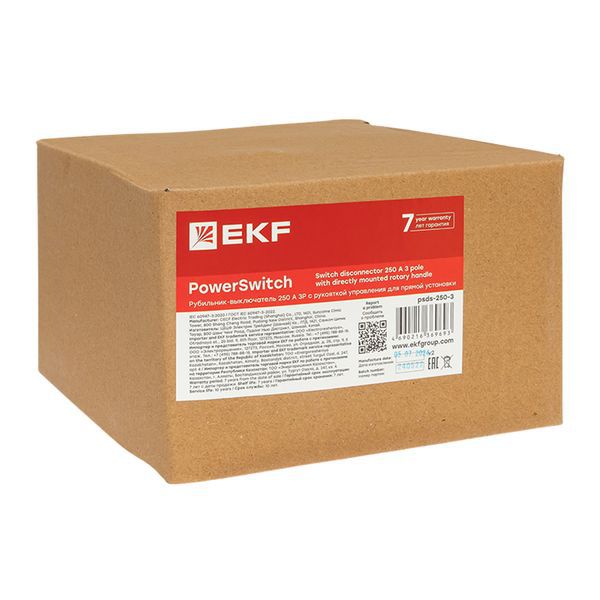  Рубильник-выключатель 3п 250А с рукояткой управления для прямой установки PowerSwitch PROxima EKF psds-250-3 фото в каталоге от BTSprom.by