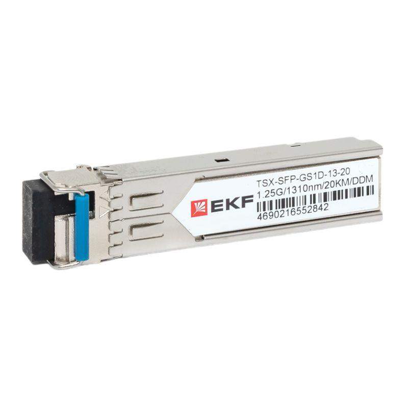 модуль sfp 1.25гб одинарное одномодовое оптоволокно передача 1310нм дальность 20км tsx ekf tsx-sfp-gs1d-13-20 от BTSprom.by