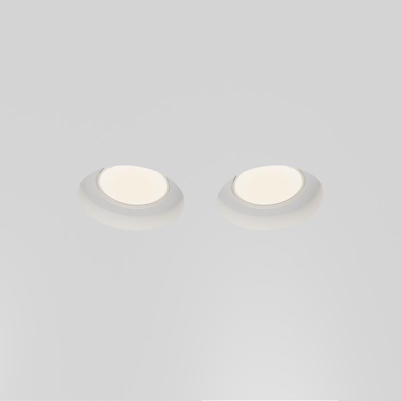  Светильник Gyps Modern 2х10Вт GU10 встраив. Maytoni DL002-GU10-02-W фото в каталоге от BTSprom.by