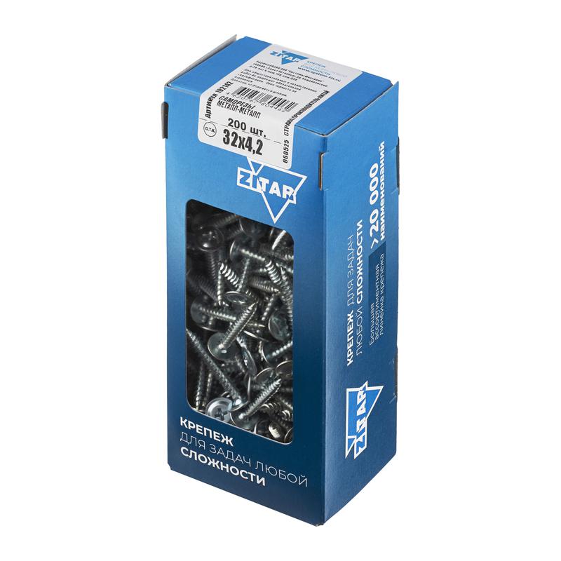  Саморез для тонкого метал. листа 4.2х32 (коробка) (уп.200шт) Zitar 102142 фото в каталоге от BTSprom.by