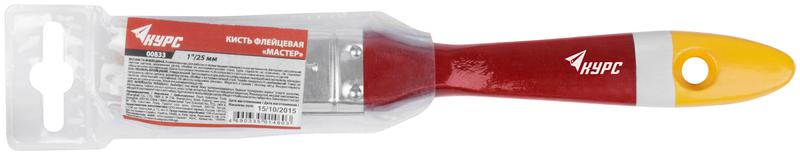  Кисть флейцевая "Мастер" 1дюйм (25мм) натур. щетина деревянная ручка КУРС 00833 фото в каталоге от BTSprom.by