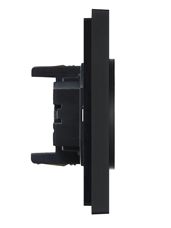  Розетка 2-м СП FORTE&PIANO FP126 10А без заземл. без защ. шторок безвинт. крепл. черн. IEK FP-R20-10-1-K02 фото в каталоге от BTSprom.by