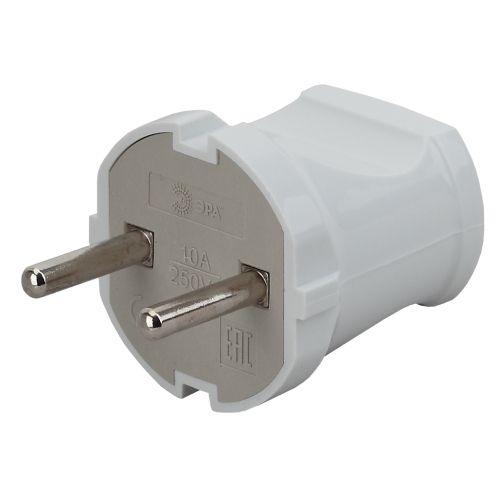 вилка без заземл. прямая 10а бел. vx1-w эра б0039671 от BTSprom.by