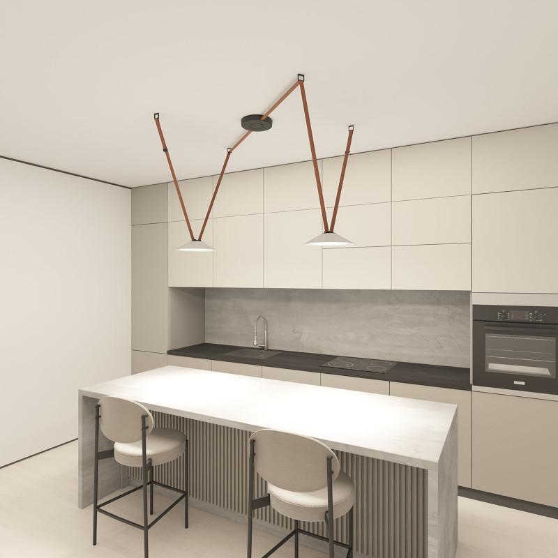  Светильник для трека-ремня Belty Flow 12Вт 3000К IP20 48В DC 300х71мм RA90 120град. со светодиодом алюм. бел. с черн. DENKIRS 760236 фото в каталоге от BTSprom.by