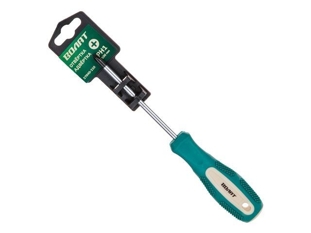 отвертка "+" №1 100мм ph волат (крестовая phillips, двухкомп. рукоятка anti-slip) 17040-110 от BTSprom.by
