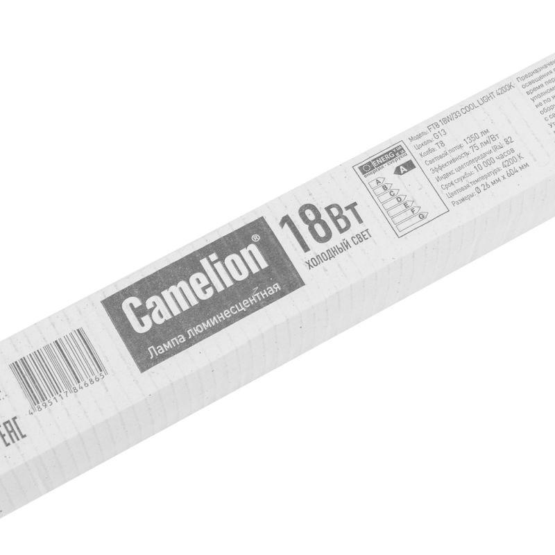 Лампа люминесцентная FT8-18W/33 18Вт T8 4200К G13 Camelion 5875 фото в каталоге от BTSprom.by