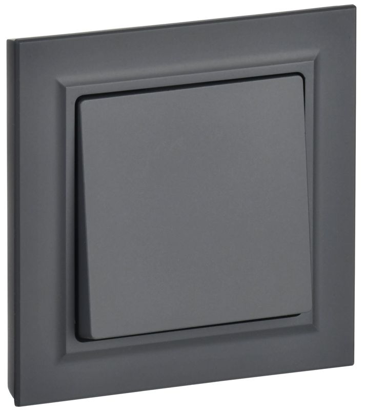 выключатель 1-кл. сп brite вср10-1-0-брг 10а в сборе графит iek br-v10-0-10-k53-f от BTSprom.by