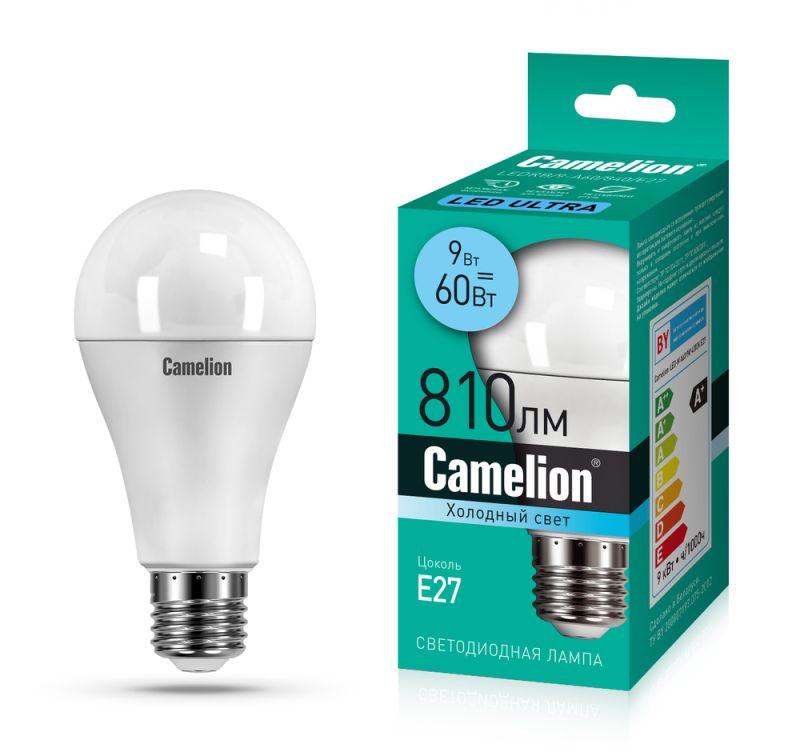 лампа светодиодная ledrb/9-a60/840/e27 9вт 220в led-m a60 4000к e27 camelion 15066 от BTSprom.by