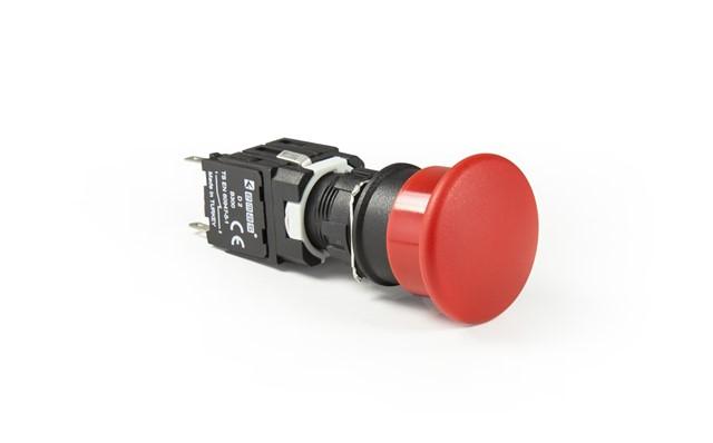 кнопка нажимная возвратная грибовидная (1но) красн. emas d100ym30k от BTSprom.by