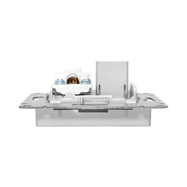  Розетка телевизионная + компьютерная СП Эпика TV + RJ45 кат.5 механизм алюм. EKF UP1-SOA-TV+RJ фото в каталоге от BTSprom.by