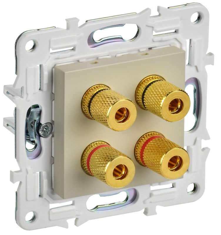 аудиорозетка 4-м skandy sk-a01b беж. iek sk-s40-k10 от BTSprom.by