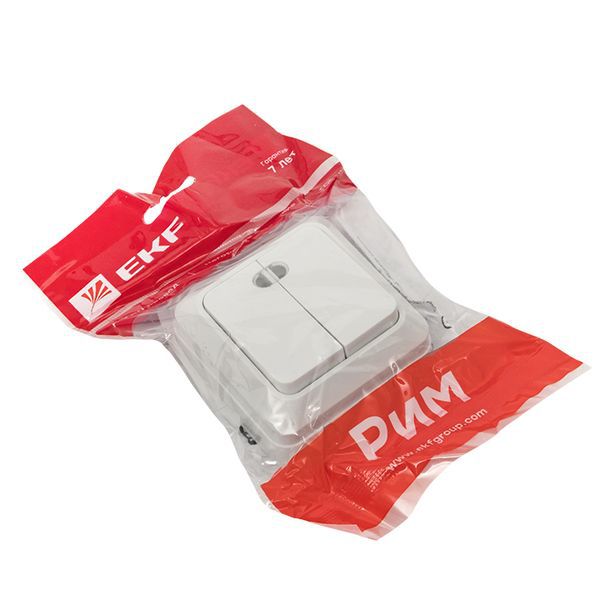  Выключатель 2-кл. ОП Рим 10А IP20 с индикатором бел. EKF ENV10-123-10 фото в каталоге от BTSprom.by