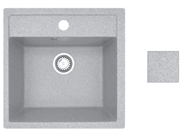 мойка кухонная из искусственного камня star серый 510х505 мм, av engineering av505515sgra от BTSprom.by