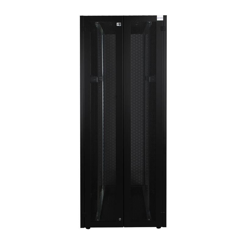 шкаф напольный 19дюйм 26u 800х800 двойн. передн. дверь перфорир.; двойн. задн. дверь перфорир. черн. datarex dr-759221 от BTSprom.by