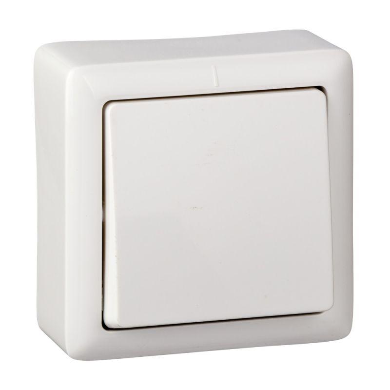  Выключатель 1-кл. ОП Хит 6А IP20 250В с изолир. пластиной бел. SE VA16-131I-B фото в каталоге от BTSprom.by