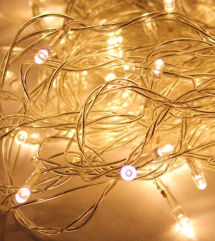 гирлянда светодиодная 50led провод 6.5м 8 режимов мигания космос koc_gir50led_w от BTSprom.by