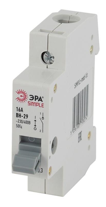 выключатель нагрузки 1п 16а вн-29 simple-mod-55 эра б0039245 от BTSprom.by