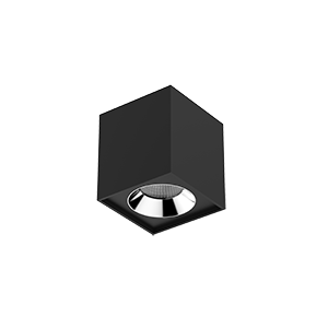 светильник светодиодный dl-02 cube 12вт 4000к 100х110 35град. накладной матов. черн. ral9005 varton v1-r0-t0360-20000-2001240 от BTSprom.by