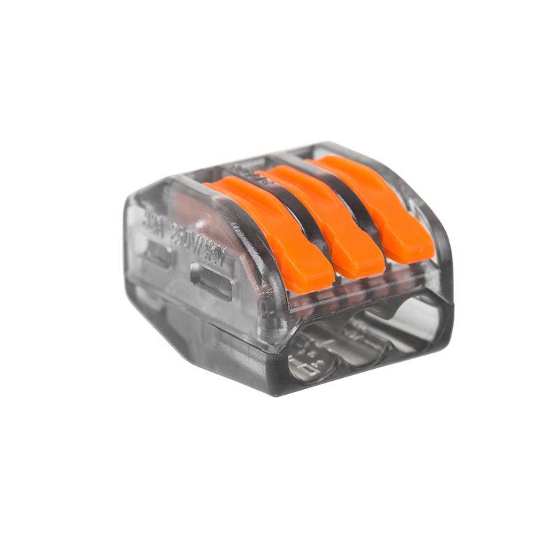  Клемма соединительная многоразовая 3-х проводная 0.08-4кв.мм прозр. (блист.5шт) Rexant 06-0204-B5 фото в каталоге от BTSprom.by