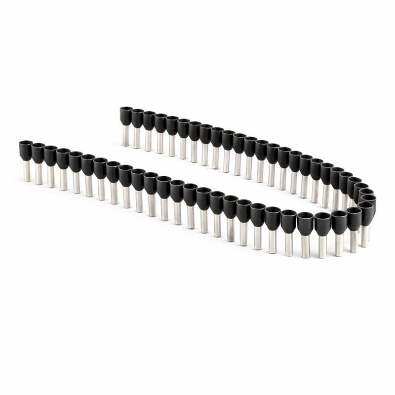 наконечник-гильза с изолир. фланцем в ленте для кабеля сечением 1.5кв. длина контактной части 8 черн. dkc ifs1.5-08bk от BTSprom.by