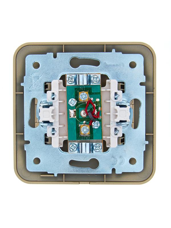  Розетка телевизионная проходная TV СП ASTI IP20 в сборе золото. LEZARD 7081-3636-129 фото в каталоге от BTSprom.by