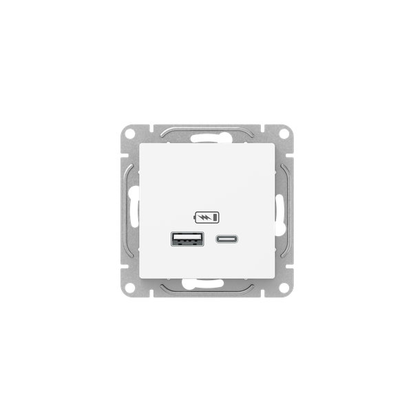 розетка сп эпика usb-a+с механизм бел. ekf up1-sow-usba+usbc от BTSprom.by