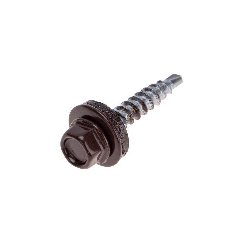саморез кровельный 4.8х29мм окрашенный ral 8017 короб (уп.250шт) kranz 1202-4829-3 от BTSprom.by