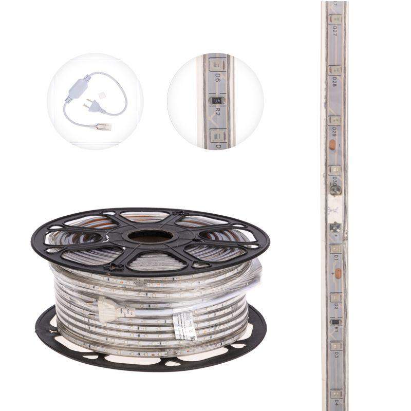  Лента светодиодная SMD3528 10х7мм 60LED/м 4.8Вт/м 220В IP67 син. (уп.100м) NEON-NIGHT 142-603 фото в каталоге от BTSprom.by