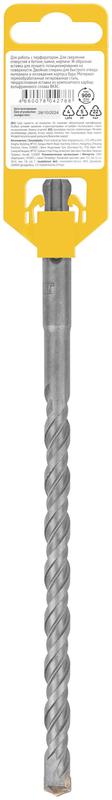  Бур по бетону SDS PLUS профи W-образная вставка двойная спираль 10х210мм FIT 32815 фото в каталоге от BTSprom.by