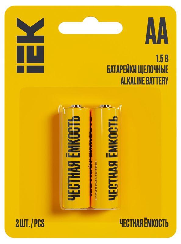 элемент питания алкалиновый aa/lr6 alkaline (блист.2шт) iek abt-lr06-op-l02 от BTSprom.by