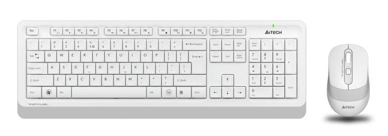 комплект клавиатура+мышь fstyler fg1010 клавиатура бел./сер. мышь бел./сер. usb беспроводная multimedia fg1010 white a4tech 1147575 от BTSprom.by