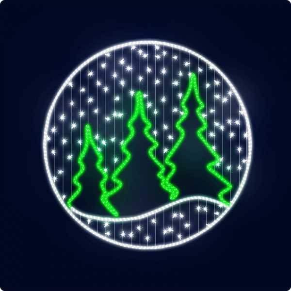 декоративная 2d фигура зимний лес 150 см (цвет на выбор) от BTSprom.by