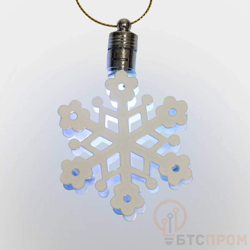  Фигурка подвесная Снежинка 6х6 см фото в каталоге от BTSprom.by