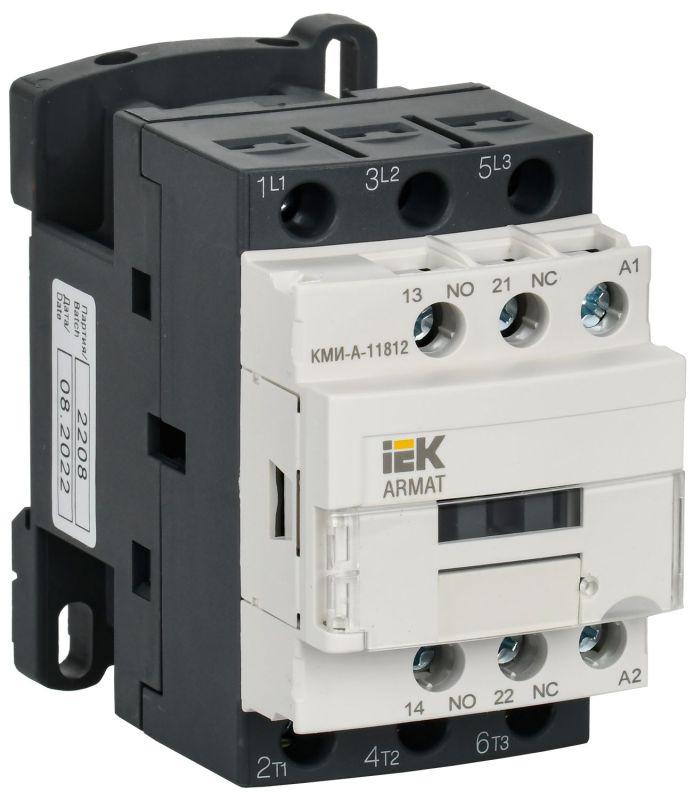 контактор кми-а-11812 lc1d 18а кат. 230в ac 1но+1нз ac-3 iek ar-acc-11-018-230-11 от BTSprom.by