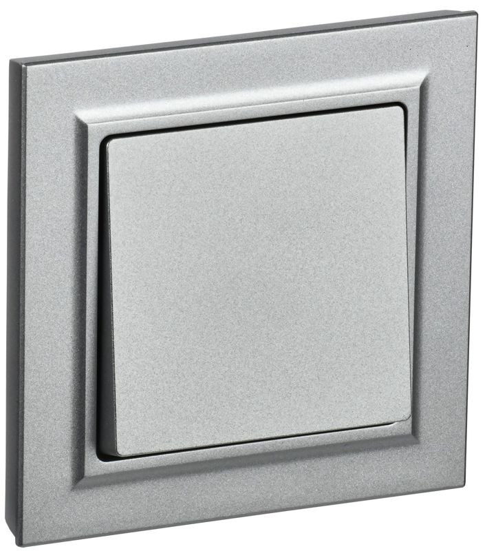 выключатель 1-кл. сп brite вср10-1-0-бра 10а в сборе алюм. iek br-v10-0-10-k47-f от BTSprom.by