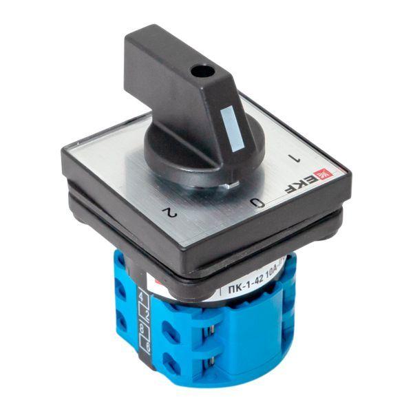  Переключатель кулачковый ПК-1-42 2п 10А "1-0-2" IP65 EKF pk-1-42-10-65 фото в каталоге от BTSprom.by