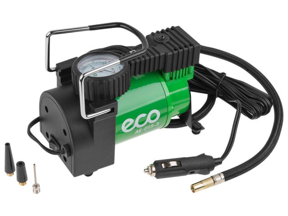 компрессор автомобильный eco ae-015-3 (12 в, 150 вт, 40 л/мин, 10 бар (манометр 7 бар), сумка) ae-015-3 от BTSprom.by
