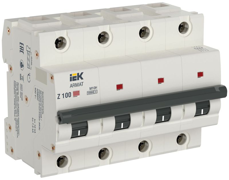 выключатель автоматический модульный 4п z 100а m10h armat iek ar-m10h-4-z100 от BTSprom.by