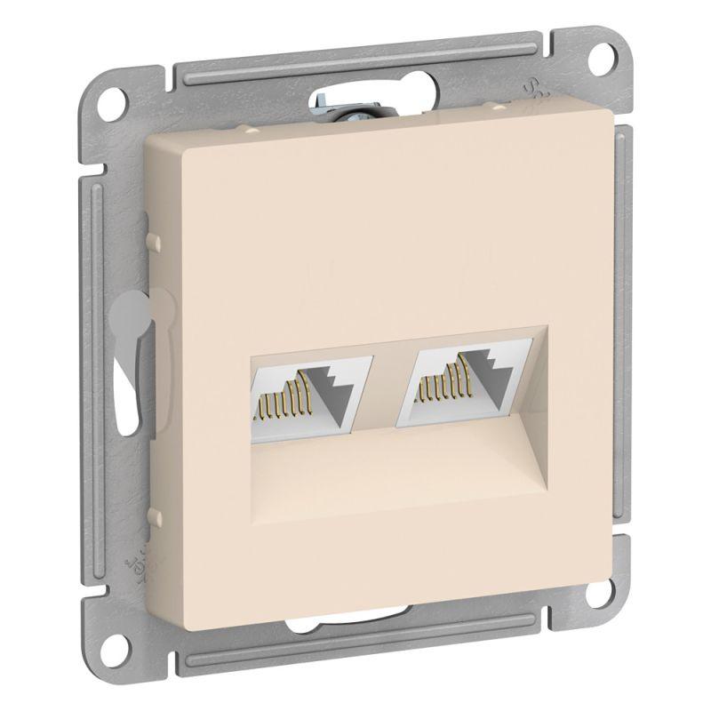 розетка компьютерная 2-м atlasdesign rj45 кат.5e механизм беж. se atn000285 от BTSprom.by