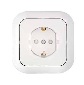 розетка 1-м сп 16а ip20 с заземл. защ. шторки бел. bylectrica рс16-253 от BTSprom.by