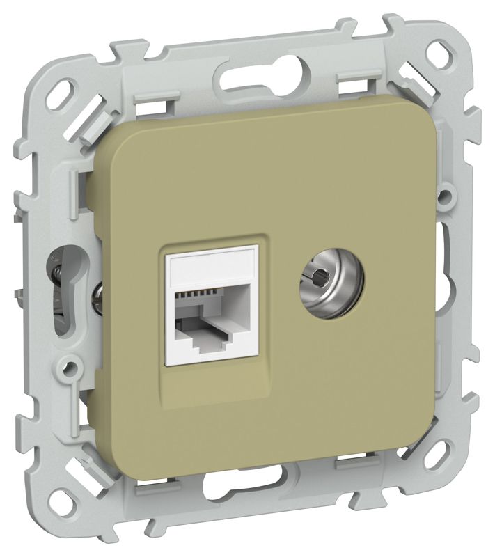 розетка 2-м сп flite рктв5е-2-0-фло rj45/tv кат.5e utp механизм олив. iek fi-ak22-1-k26 от BTSprom.by