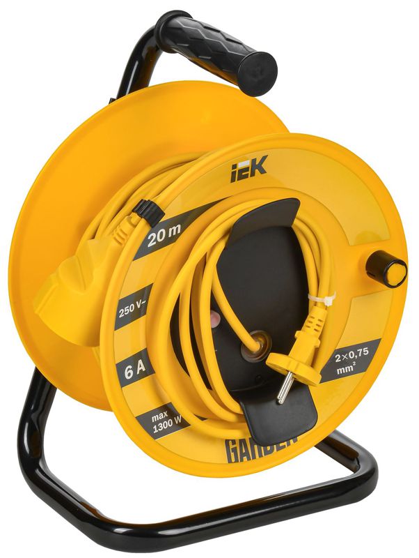 удлинитель на катушке 1х20м garden ук20 2p 2х0.75кв.мм iek gd-kp40-06-01-20 от BTSprom.by