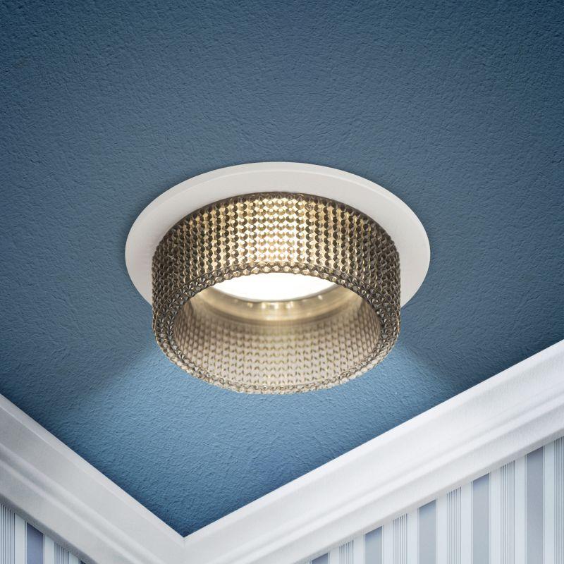 светильник декоративный dk109 wh/gr mr16 gu5.3 встраив. бел. сер. эра б0058414 от BTSprom.by