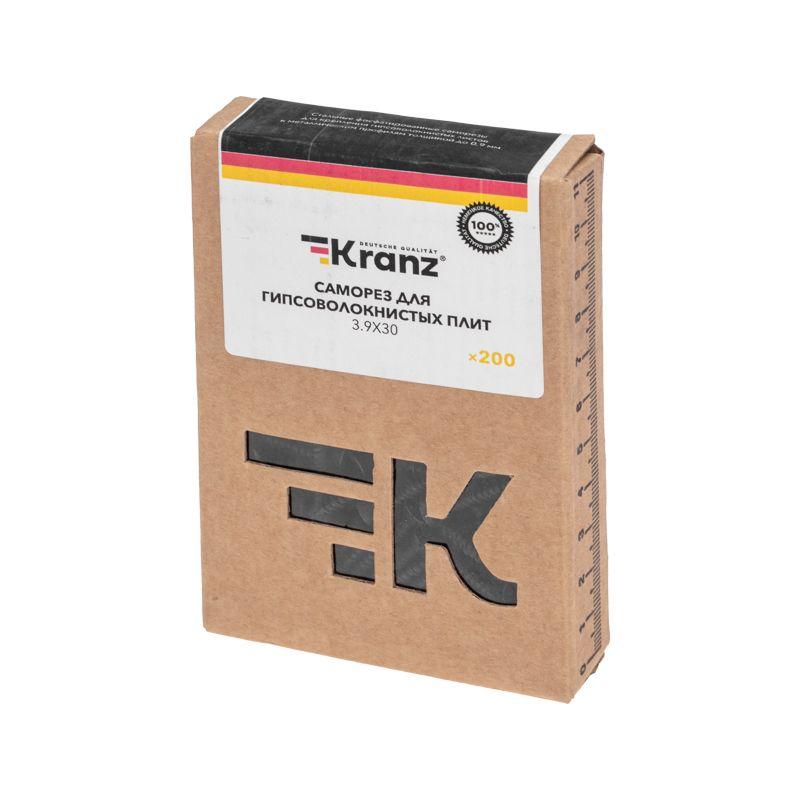  Саморез для гипсоволокнистых плит 3.9х30 (уп.200шт) Kranz KR-01-3321-003 фото в каталоге от BTSprom.by