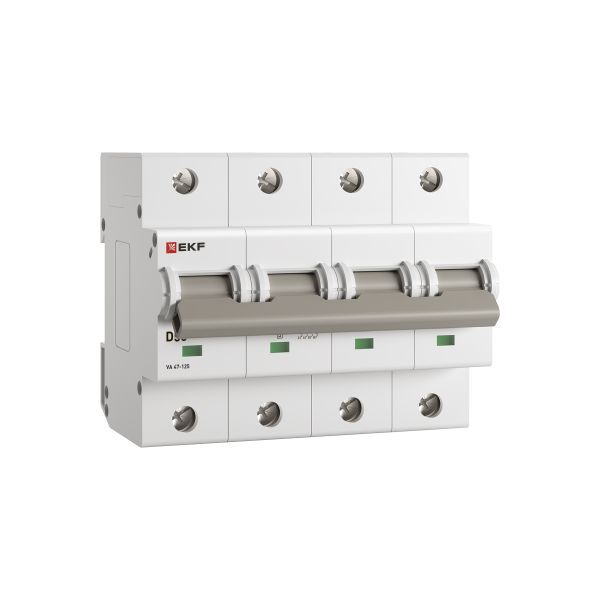  Выключатель автоматический 4п D 50А 15кА ВА 47-125 PROxima EKF mcb47125-4-50D фото в каталоге от BTSprom.by