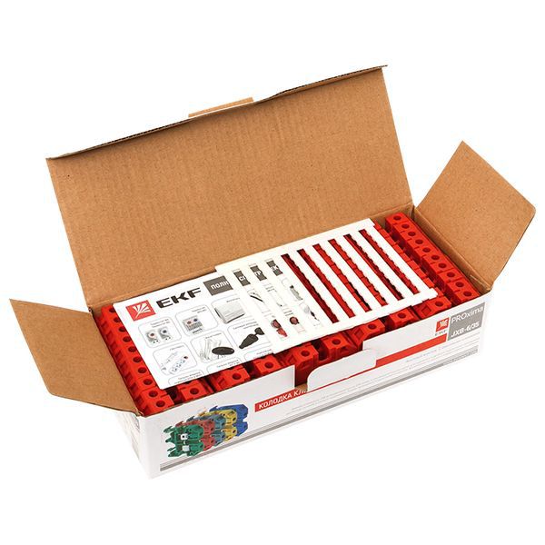  Колодка клеммная JXB-6/35 (50а) крас. EKF plc-jxb-6/35r фото в каталоге от BTSprom.by