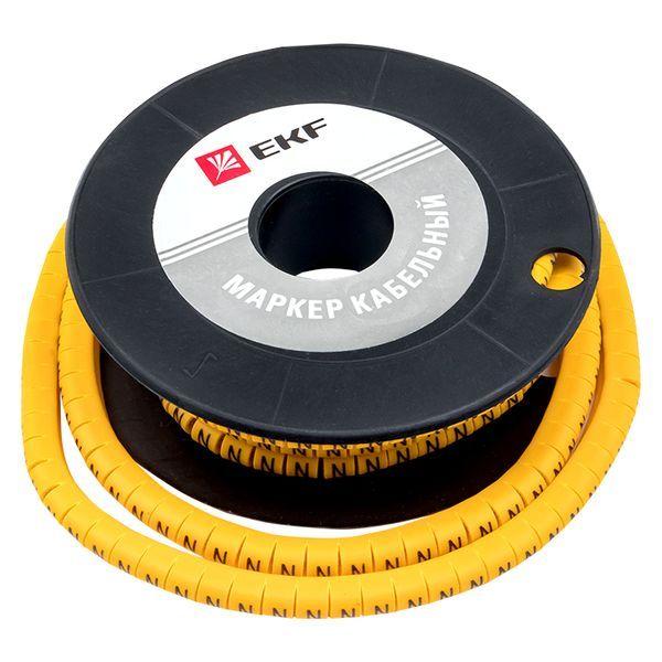  Маркер каб. 4.0кв.мм "N" (ЕС-2) (уп.500шт) EKF plc-KM-4-N фото в каталоге от BTSprom.by
