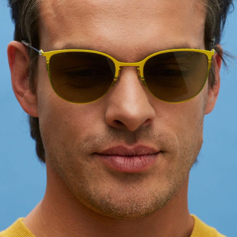  Очки солнцезащитные модель 04 титан с олив. линзами желт. DKC TCSDTM53010004 фото в каталоге от BTSprom.by