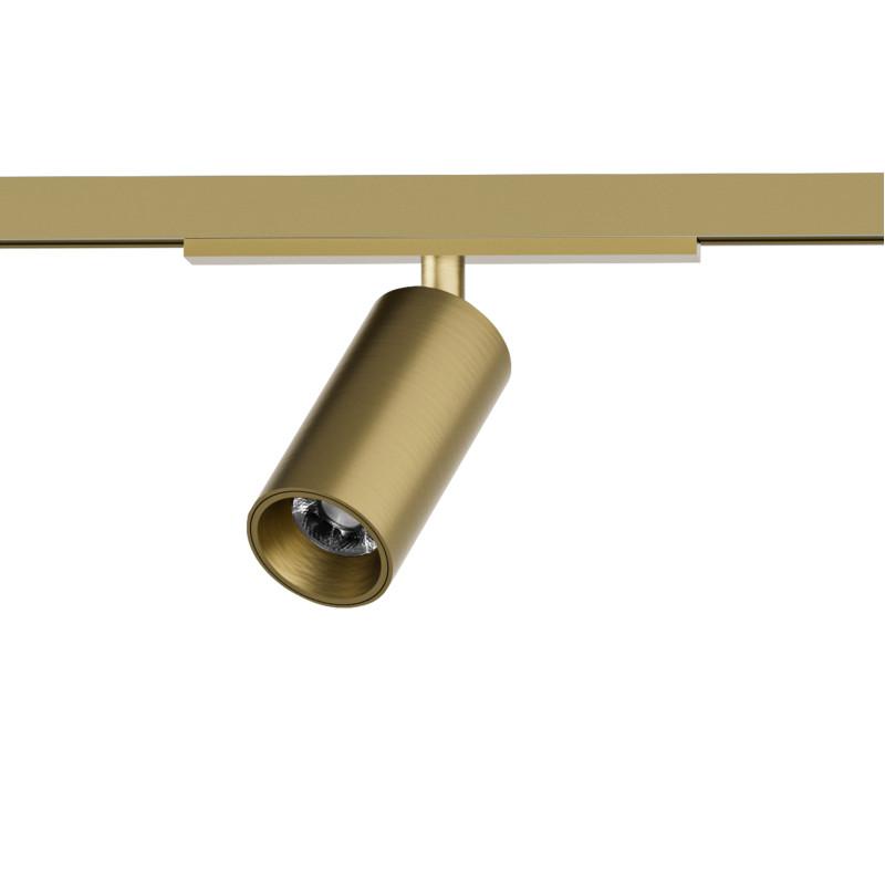 светильник для трека shine spot со светодиодом d35хh70 48в dc 6вт ra=90 3000к ip20 сатинированная латунь алюм. denkirs dk5740-sb от BTSprom.by