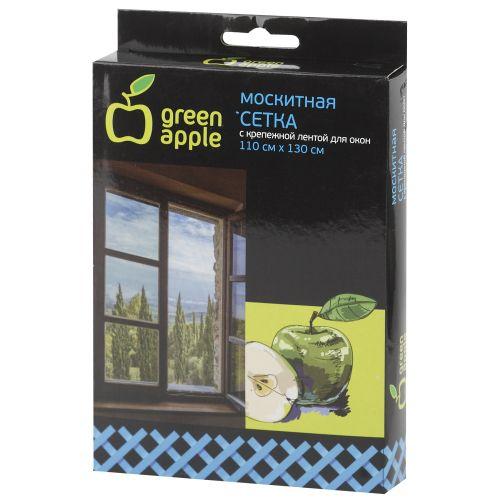 сетка москитная для окон 110х130см (сетка + крепеж. лента) gbn002 green apple б0032058 от BTSprom.by
